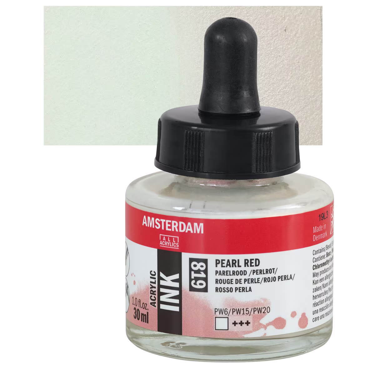 ΜΕΛΑΝΙ INK AMSTERDAM 30ml 819 PEARL RED