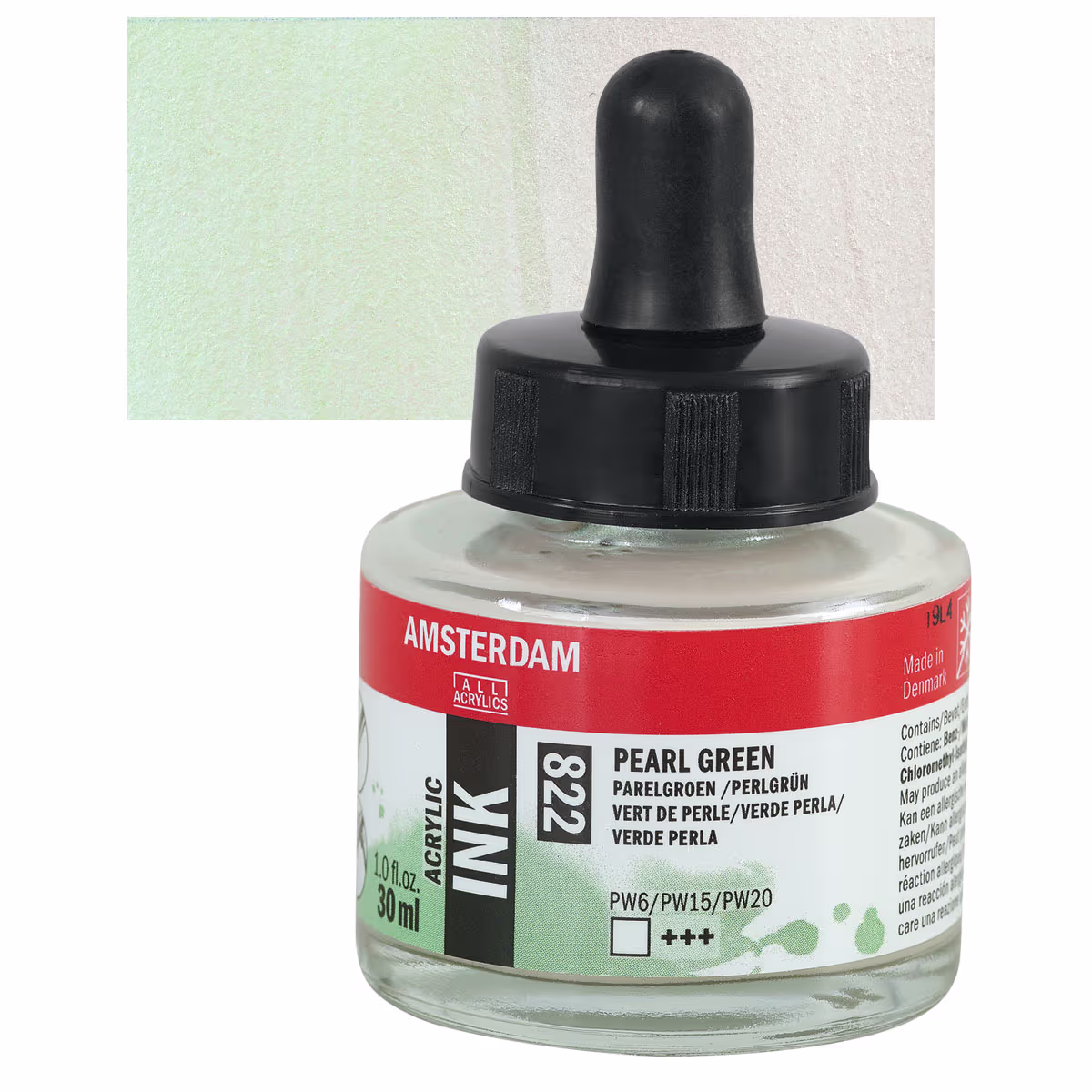 ΜΕΛΑΝΙ INK AMSTERDAM 30ml 822 PEARL GREEN