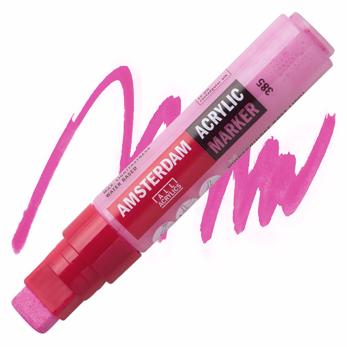 ΜΑΡΚΑΔΟΡΟΣ ΑΚΡΥΛΙΚΟΣ AMSTERDAM 15mm 385 Quinacridone Rose Light SW