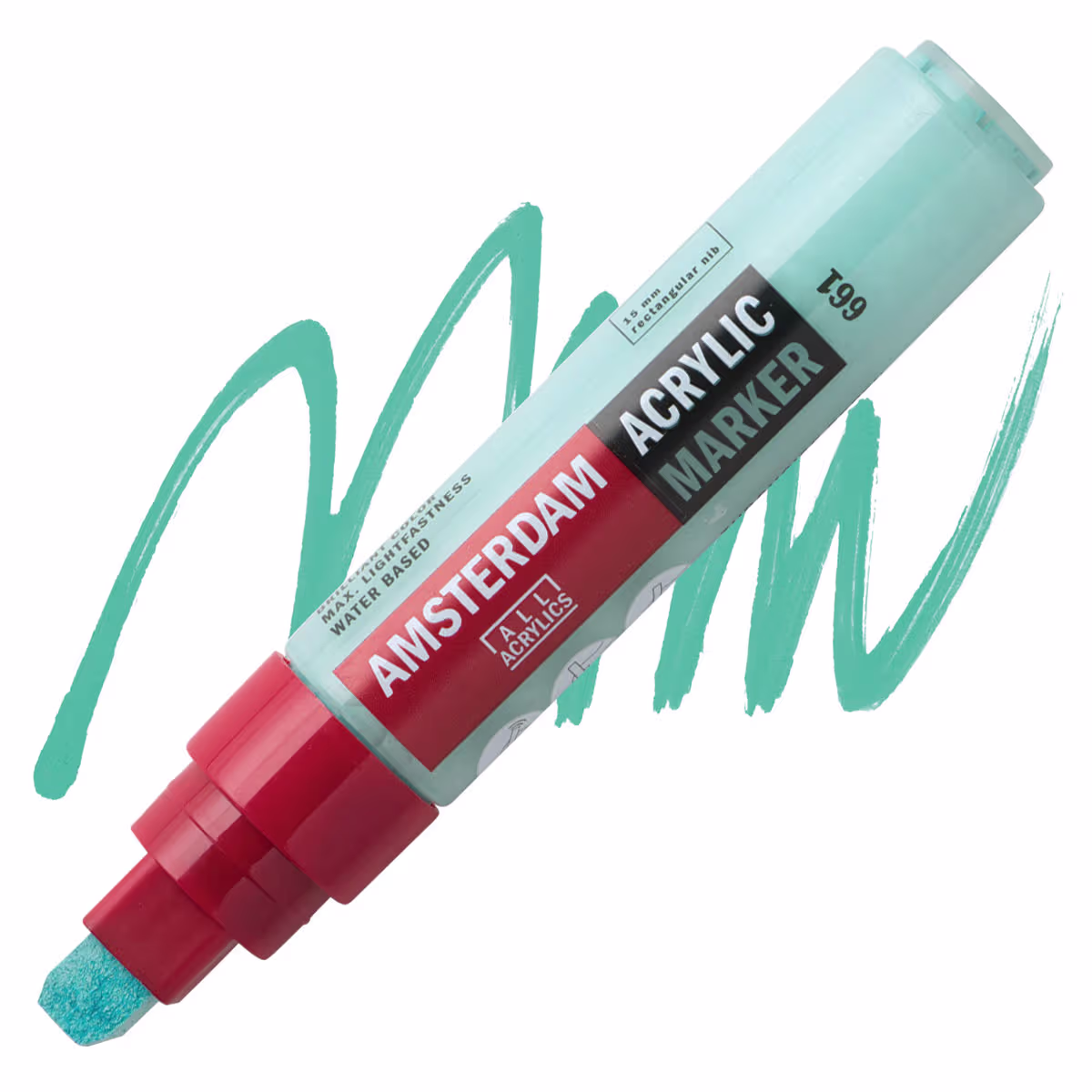 ΜΑΡΚΑΔΟΡΟΣ ΑΚΡΥΛΙΚΟΣ AMSTERDAM 15mm 661 Turquoise Green SW