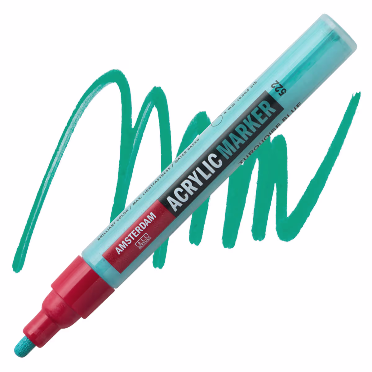 ΜΑΡΚΑΔΟΡΟΣ ΑΚΡΥΛΙΚΟΣ AMSTERDAM 4mm 522 Turquoise Blue SW