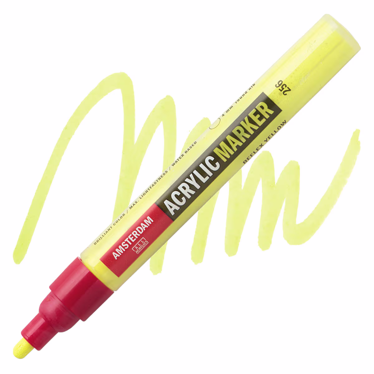 ΜΑΡΚΑΔΟΡΟΣ ΑΚΡΥΛΙΚΟΣ AMSTERDAM 4mm 256 Reflex Yellow SW