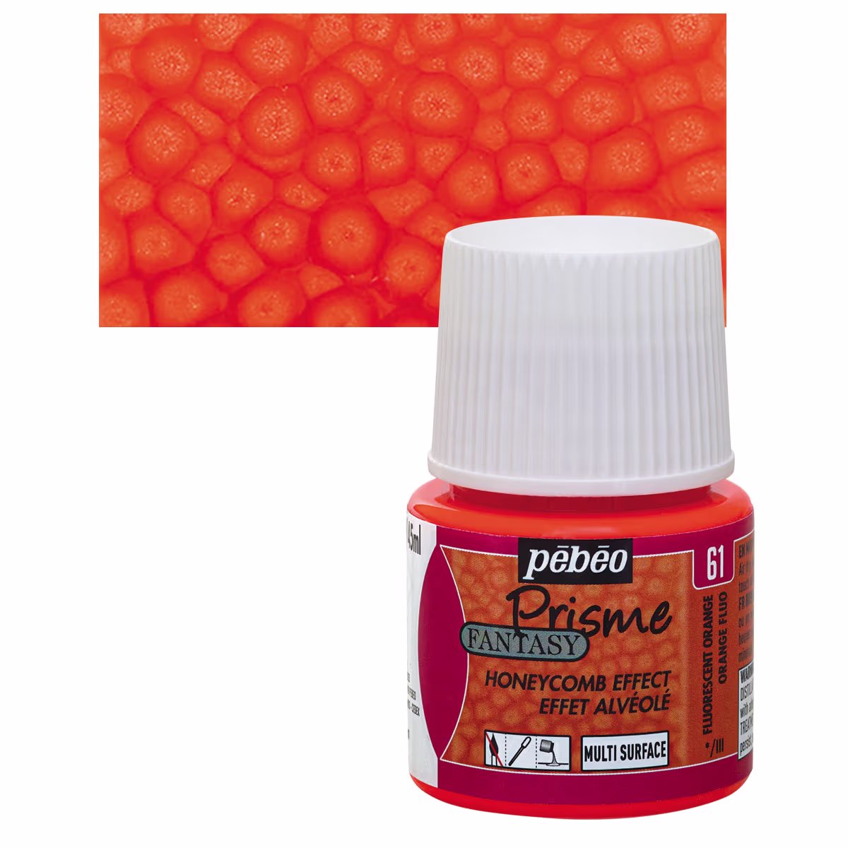 ΣΜΑΛΤΟ (ENAMEL) FANTASY PRISME Fluo Orange 45ml PEBEO
