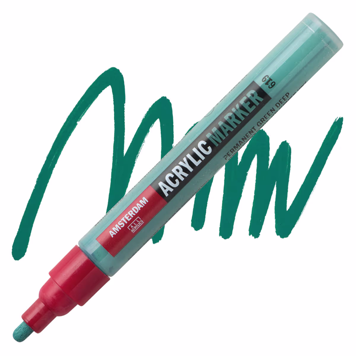 ΜΑΡΚΑΔΟΡΟΣ ΑΚΡΥΛΙΚΟΣ AMSTERDAM 4mm 619 Permanent Green Deep SW