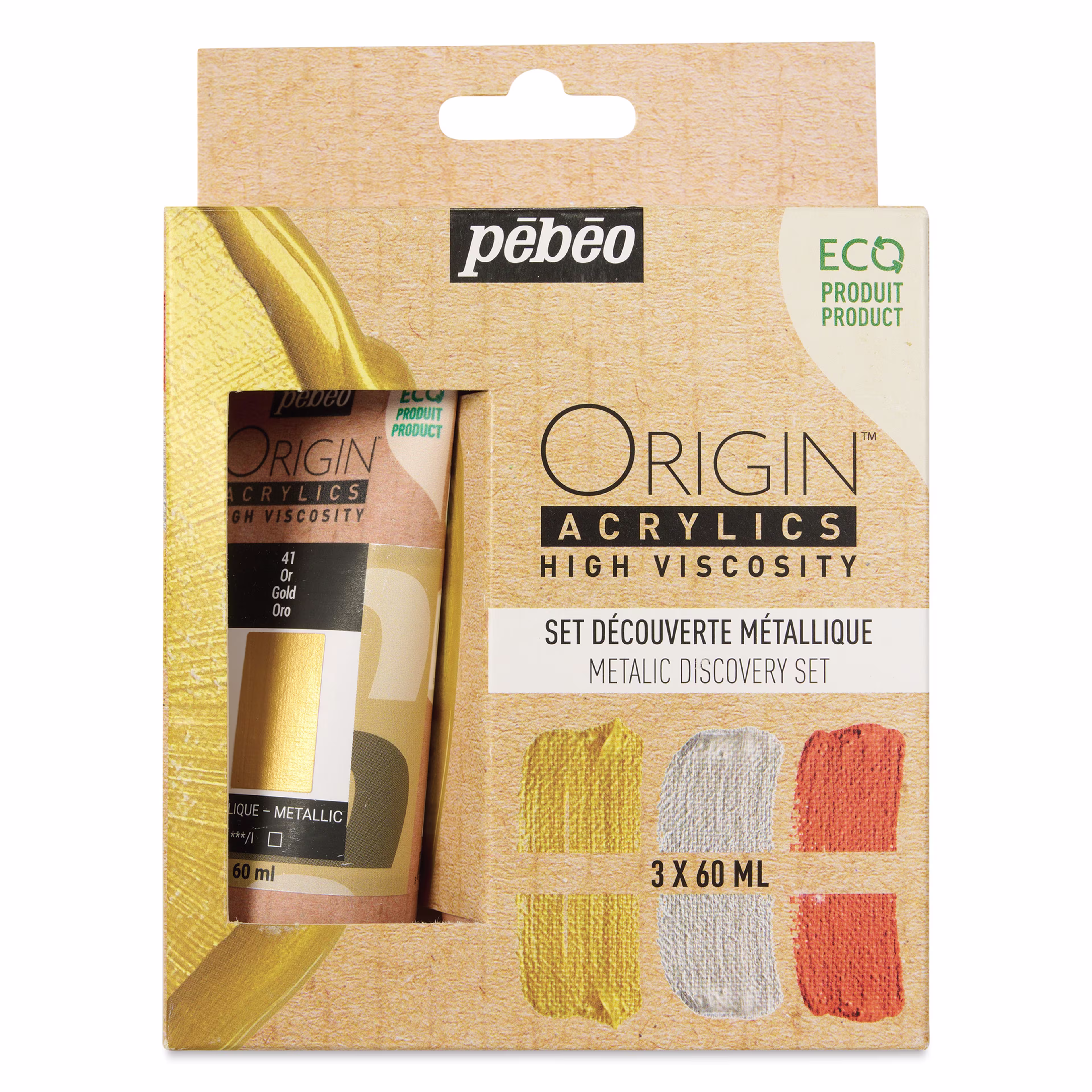 ORIGIN ACRYLICS DISCOVERY ΣΕΤ 3 x 60ml METALLIC