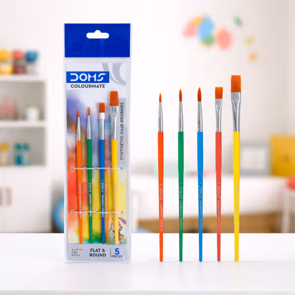 ΣΕΤ ΠΙΝΕΛΑ ΣΤΡΟΓΓΥΛΑ 5 ΤΕΜΑΧΙΑ DOMS